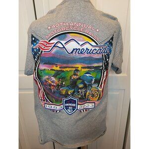 Americade 40th Annual Motorcycle Rally Graphic Tee M Biker Streetwear America